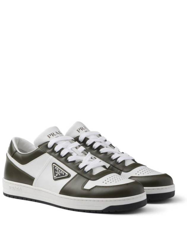 Prada Downtown Colour-Block Leather Sneakers