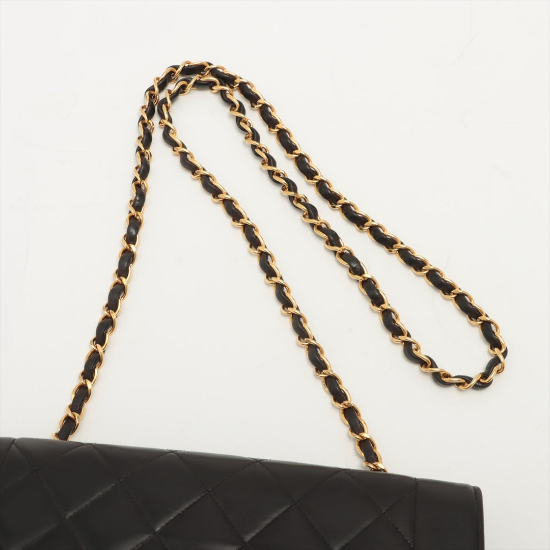 Top Quality Chanel Matrasse  Single Flap Single Chain Bag Diamond Flap Black Gold  3rd