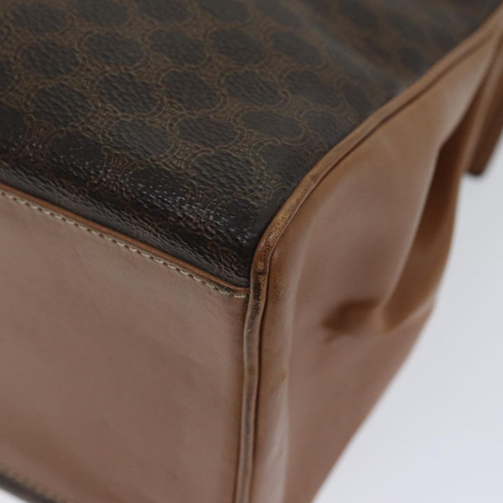 Celine Macadam Canvas Hand Bag PVC Brown  71007