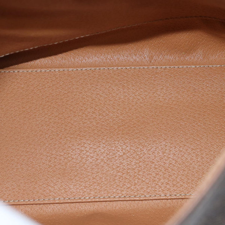 Celine Macadam Canvas Hand Bag PVC Brown  71007