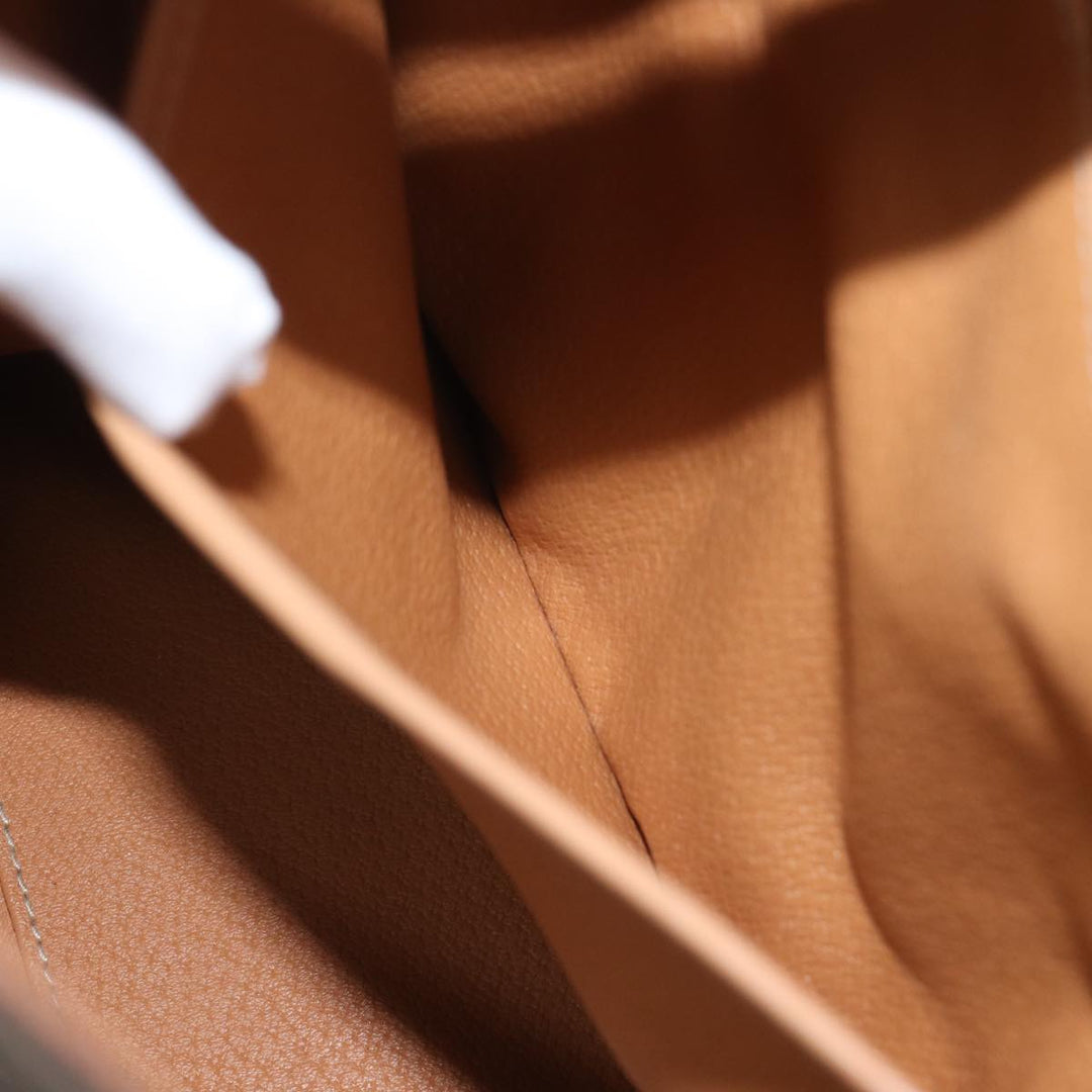 Celine Macadam Canvas Hand Bag PVC Brown  71007