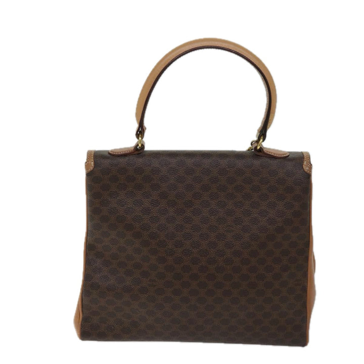 Celine Macadam Canvas Hand Bag PVC Brown  71007
