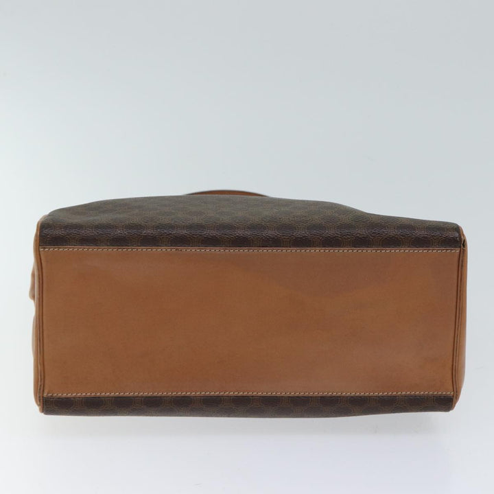 Celine Macadam Canvas Hand Bag PVC Brown  71007