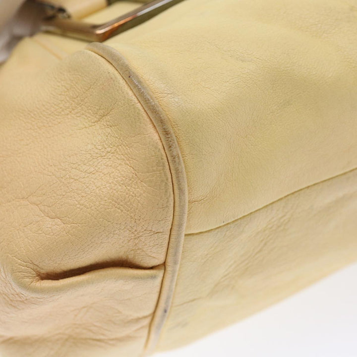 Chloe Etel Hand Bag Leather 2way Cream 71009