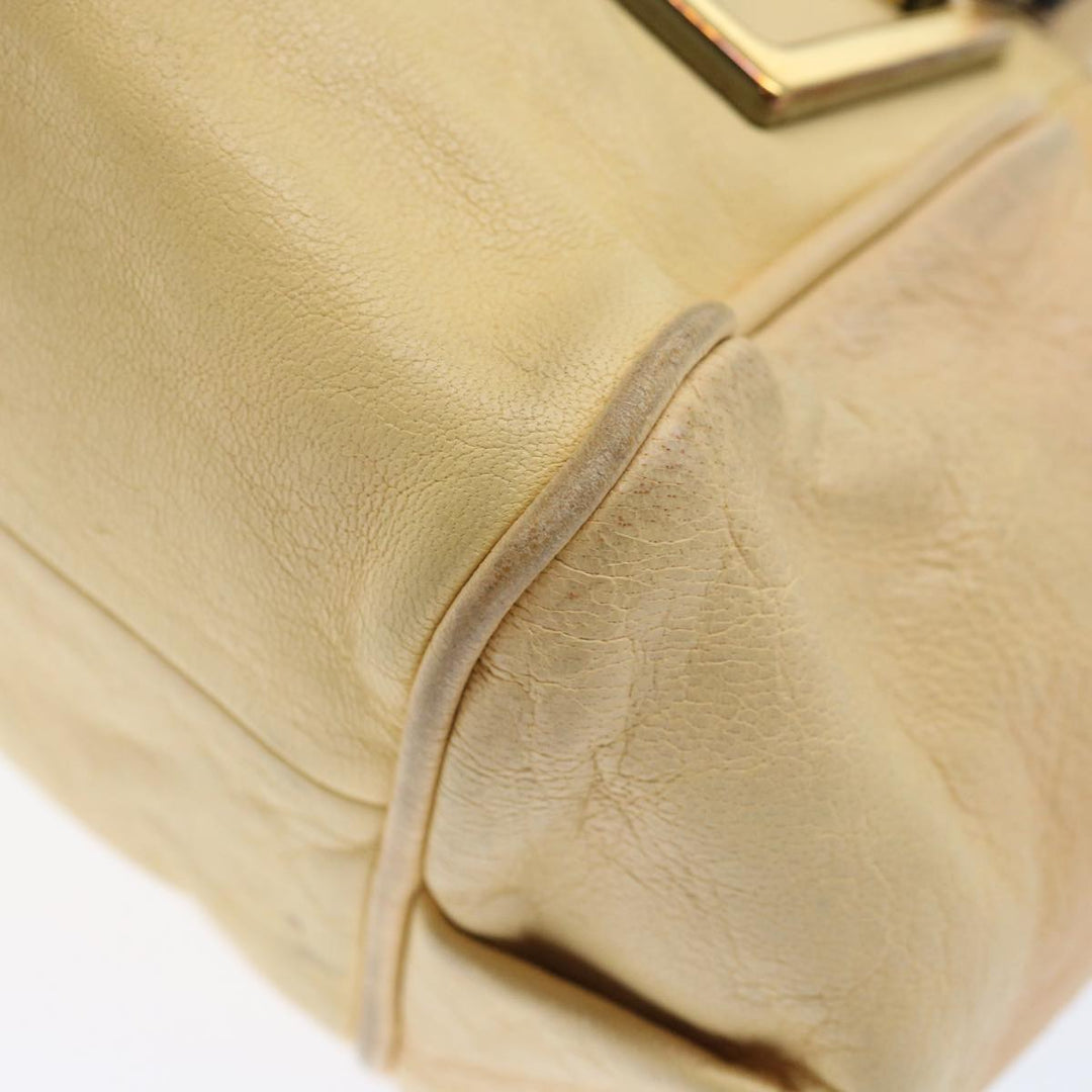 Chloe Etel Hand Bag Leather 2way Cream 71009