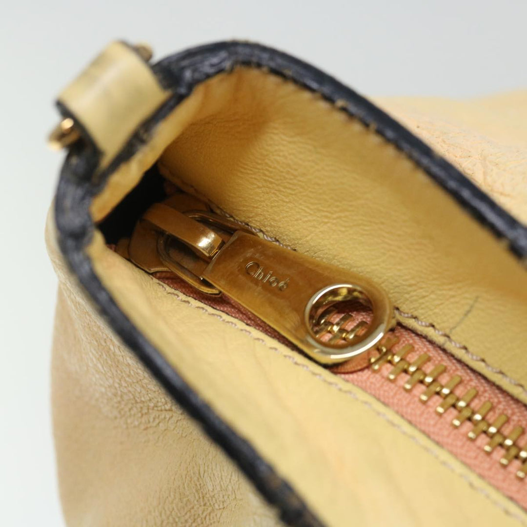 Chloe Etel Hand Bag Leather 2way Cream 71009
