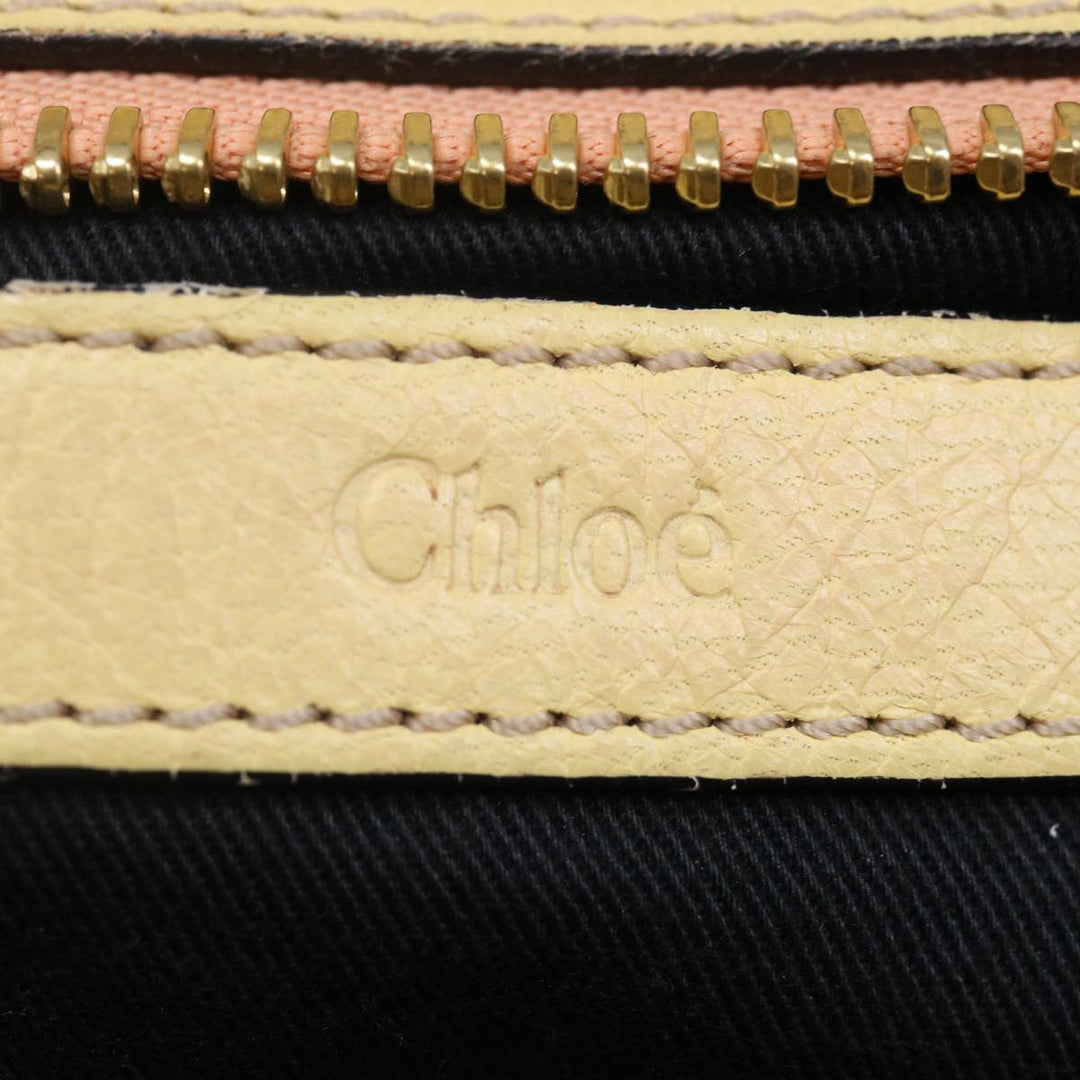 Chloe Etel Hand Bag Leather 2way Cream 71009