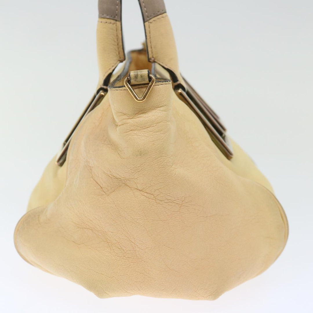 Chloe Etel Hand Bag Leather 2way Cream 71009