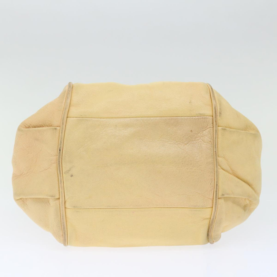 Chloe Etel Hand Bag Leather 2way Cream 71009