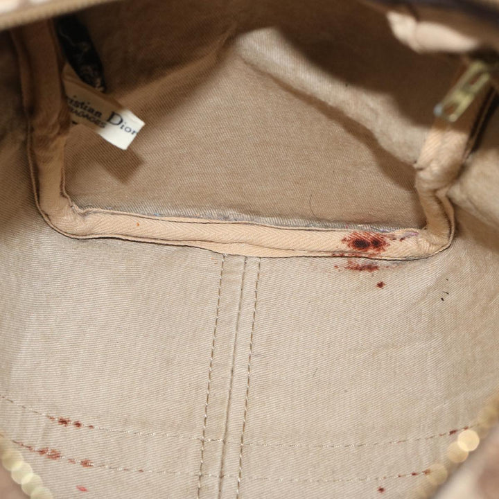 CHRISTIAN Top quality Dior Trotter Canvas Boston Bag Brown Auth 71020
