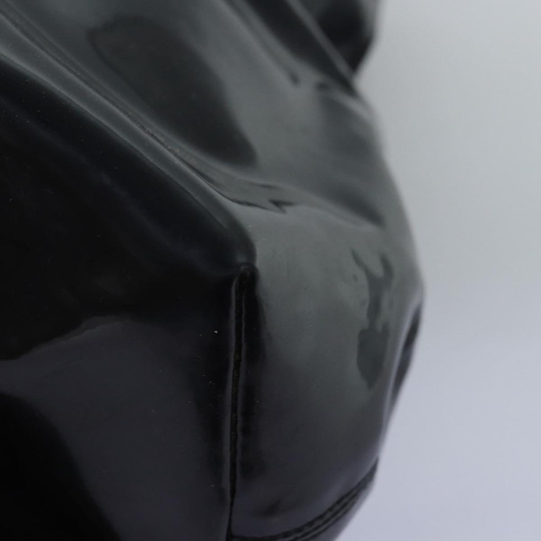 Celine Hand Bag Patent leather Black Auth 71034