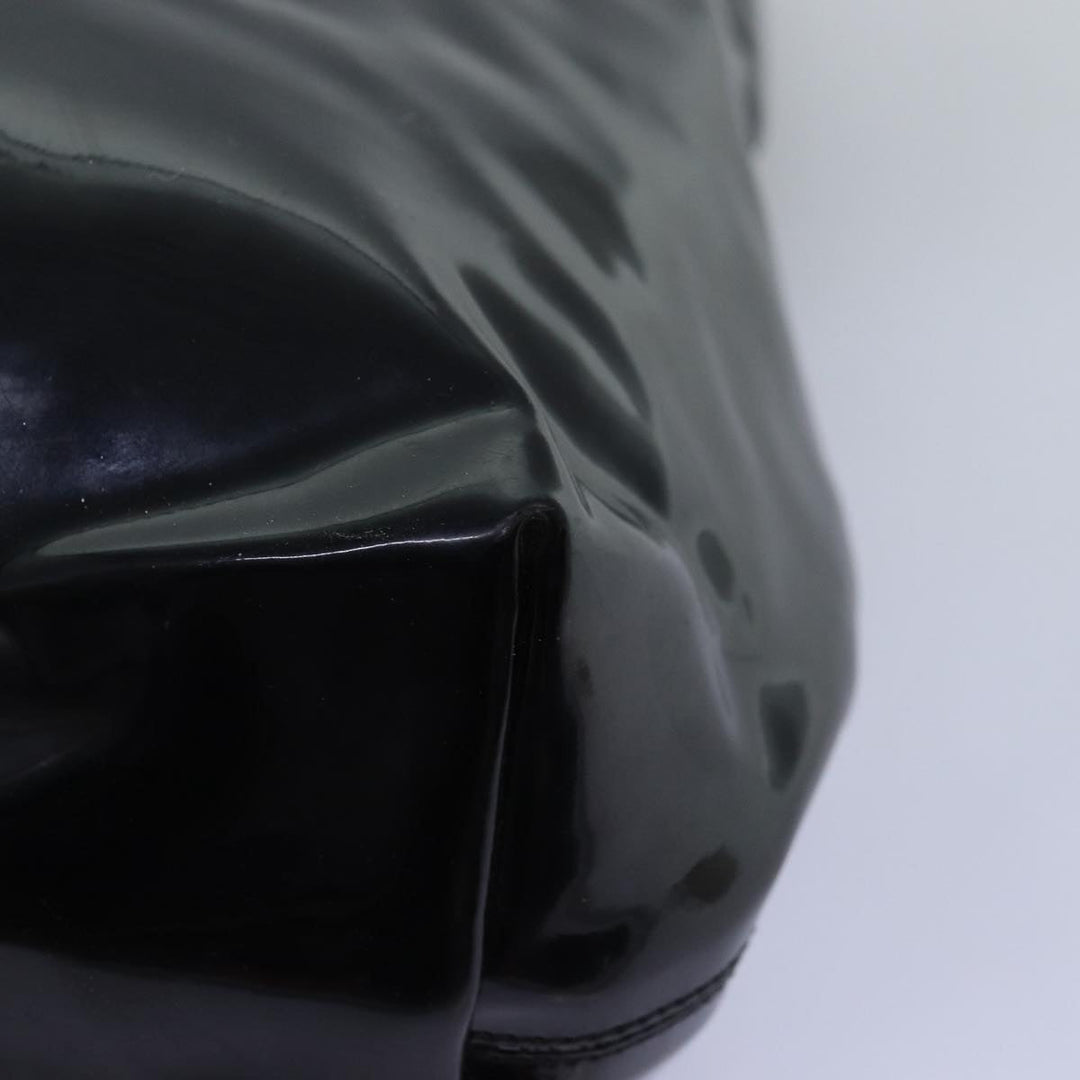 Celine Hand Bag Patent leather Black Auth 71034