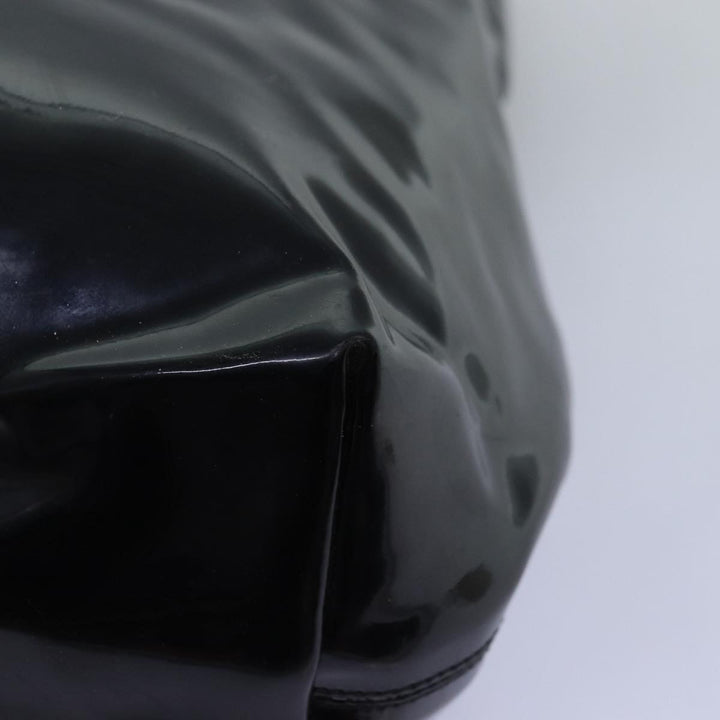 Celine Hand Bag Patent leather Black Auth 71034