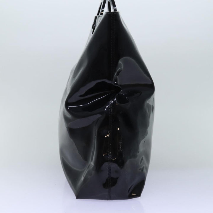 Celine Hand Bag Patent leather Black Auth 71034
