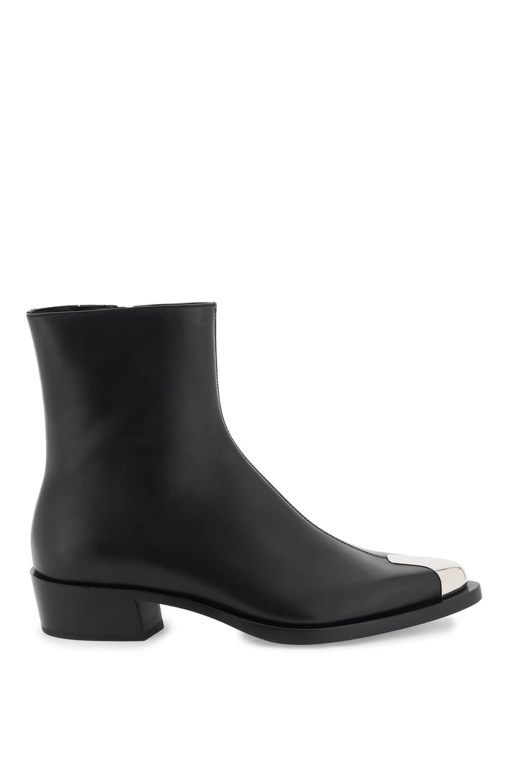 LEATHER PUNK ANKLE BOOTS