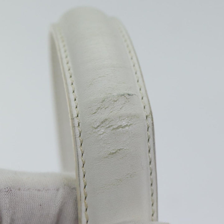 Celine Hand Bag Leather White Auth 71163