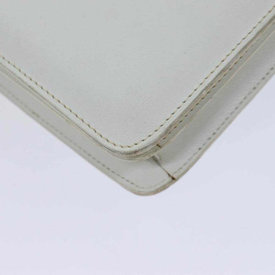 Celine Hand Bag Leather White Auth 71163