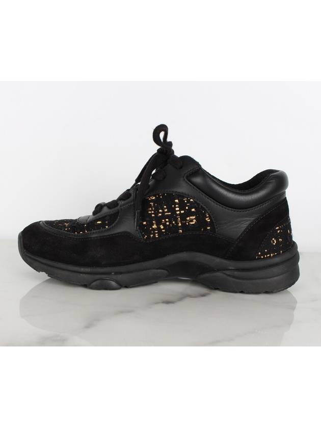 CC logo cruise sneakers gold pearl 36 230 Chanel