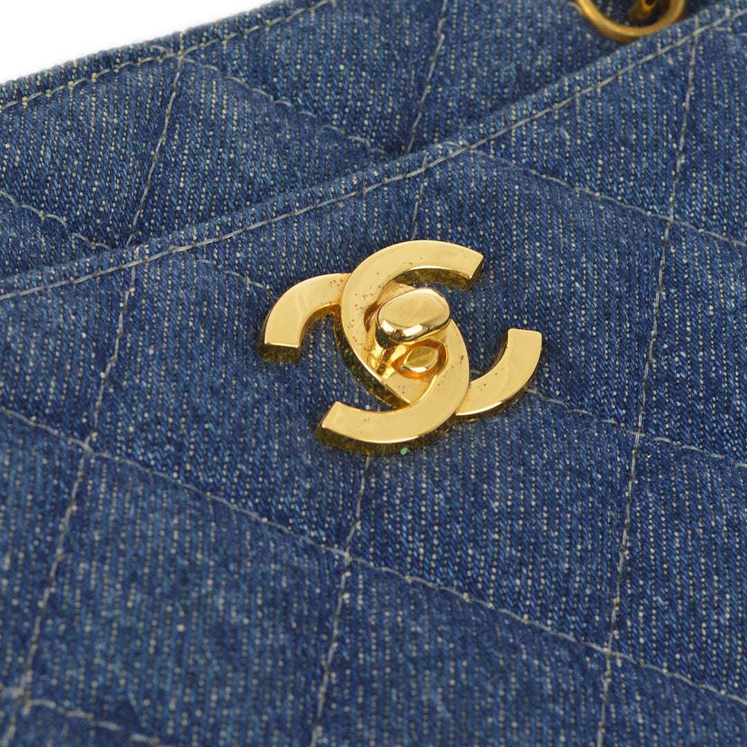 Top Quality Chanel Denim Chain Tote Handbag