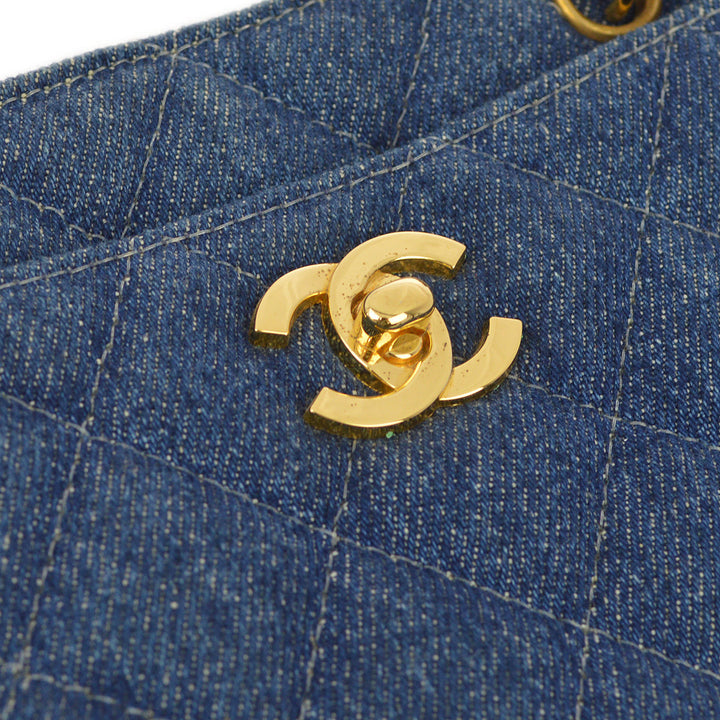 Top Quality Chanel Denim Chain Tote Handbag