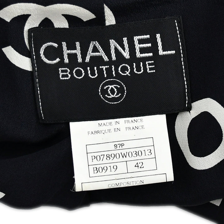 Top Quality Chanel Double Breasted Jacket Black 97P #42