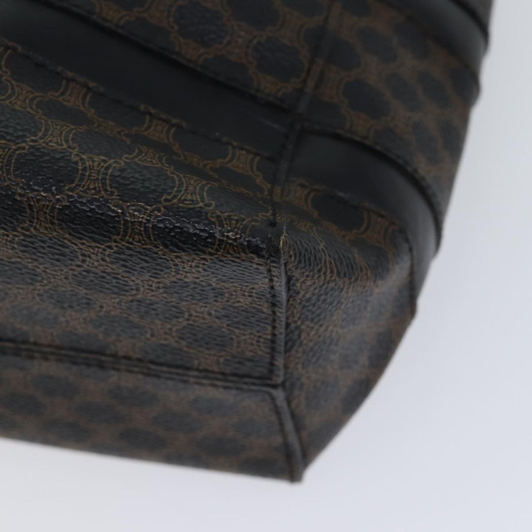 Celine Macadam Canvas Hand Bag PVC Black Auth 71339