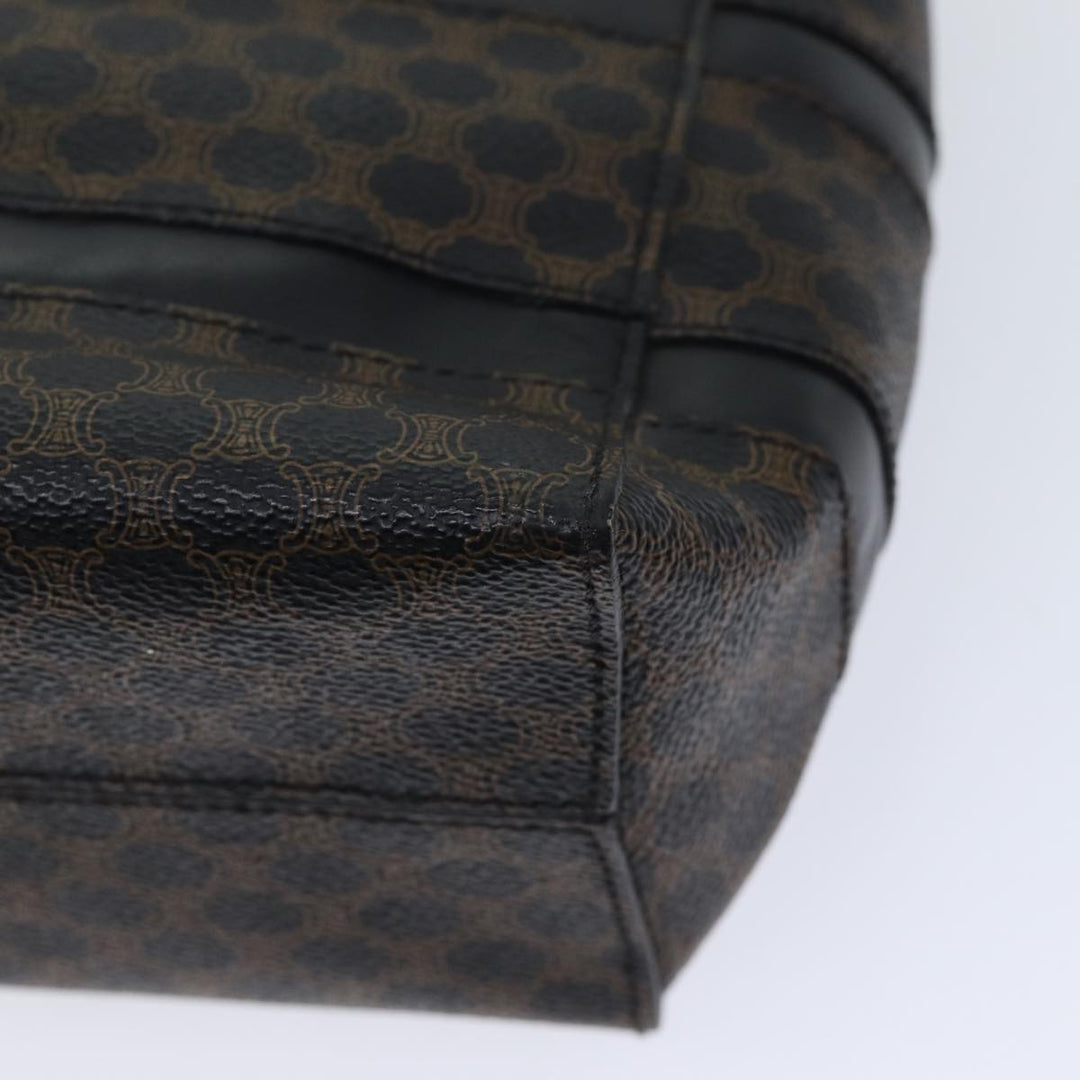 Celine Macadam Canvas Hand Bag PVC Black Auth 71339
