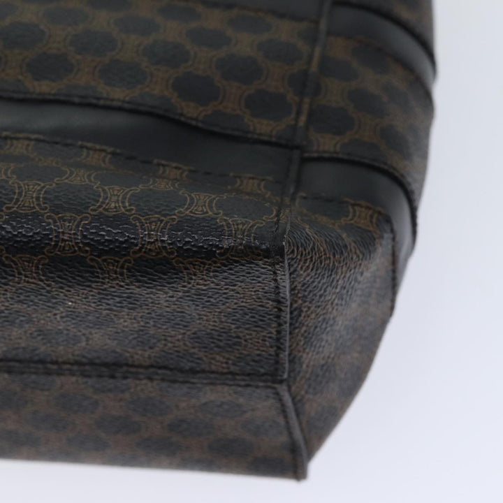 Celine Macadam Canvas Hand Bag PVC Black Auth 71339