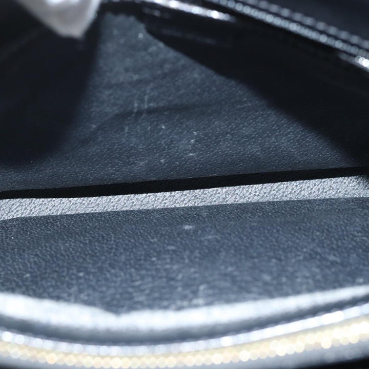 Celine Macadam Canvas Hand Bag PVC Black Auth 71339