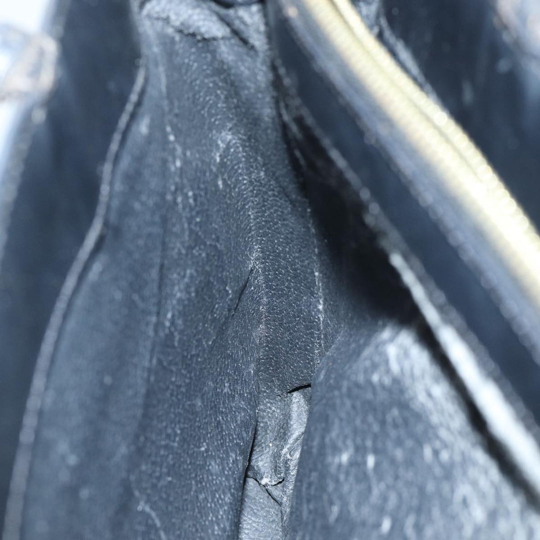 Celine Macadam Canvas Hand Bag PVC Black Auth 71339
