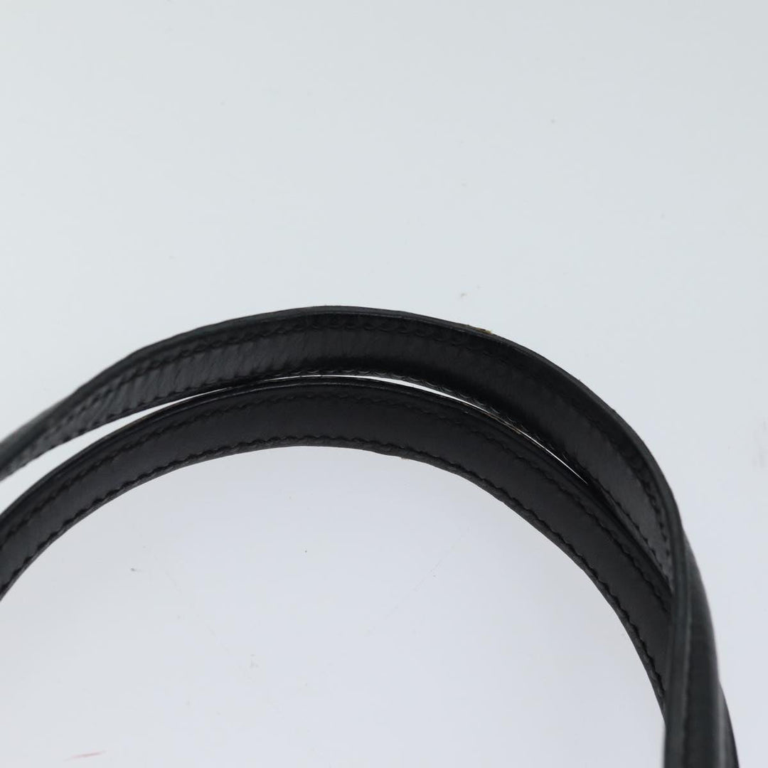Celine Macadam Canvas Hand Bag PVC Black Auth 71339