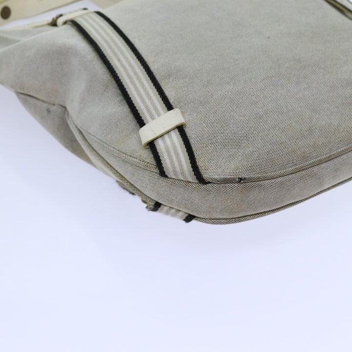 Burberry Blue Label Shoulder Bag Canvas Gray Auth 71350