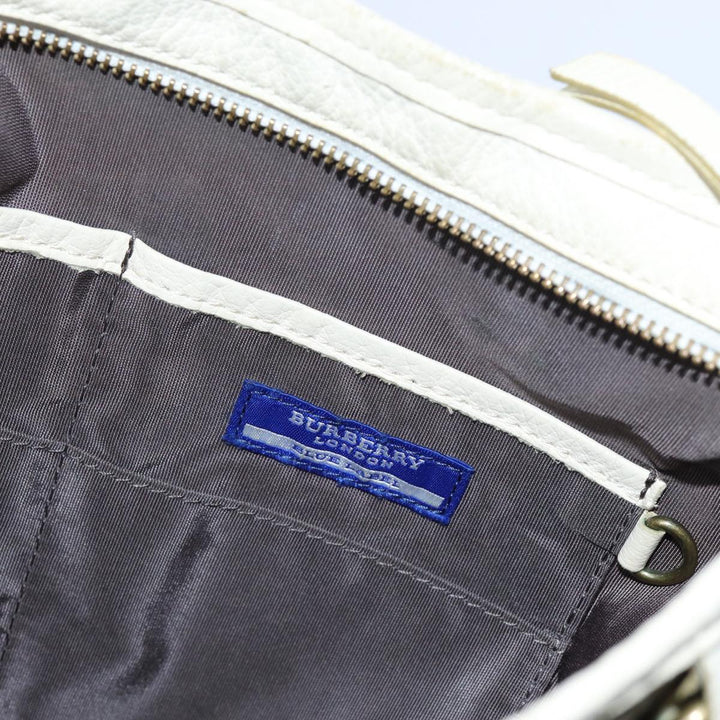 Burberry Blue Label Shoulder Bag Canvas Gray Auth 71350