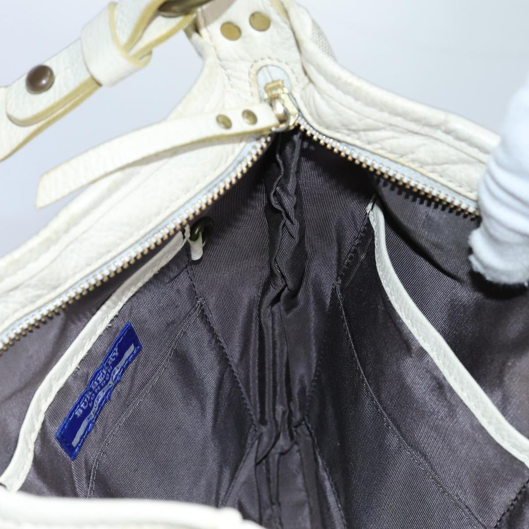 Burberry Blue Label Shoulder Bag Canvas Gray Auth 71350