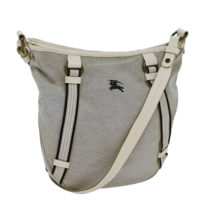 Burberry Blue Label Shoulder Bag Canvas Gray Auth 71350