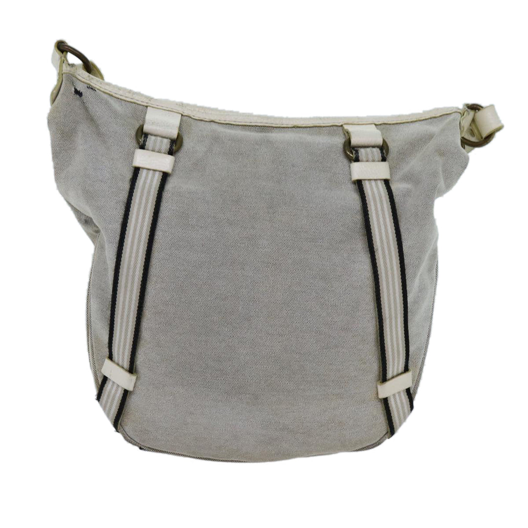 Burberry Blue Label Shoulder Bag Canvas Gray Auth 71350