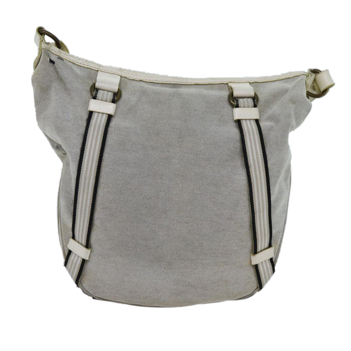Burberry Blue Label Shoulder Bag Canvas Gray Auth 71350