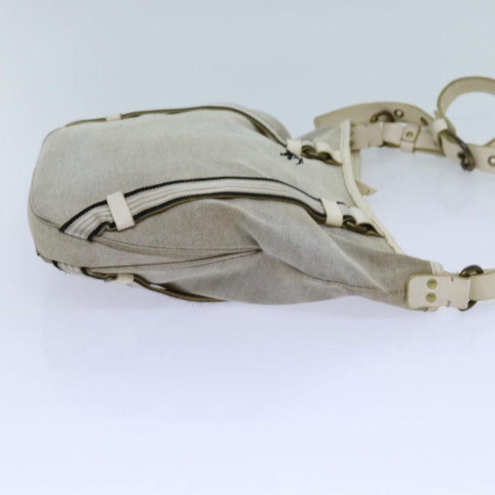 Burberry Blue Label Shoulder Bag Canvas Gray Auth 71350