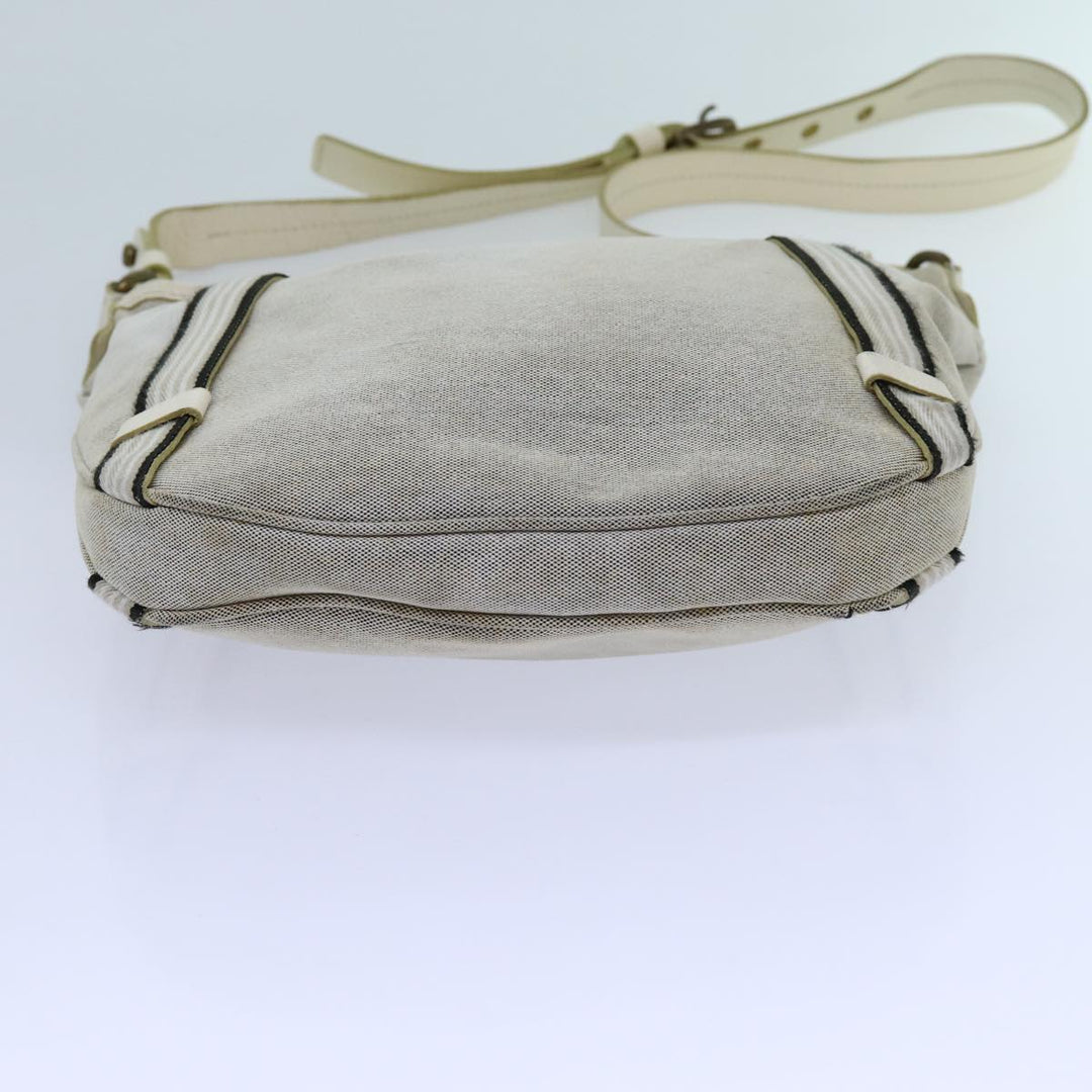 Burberry Blue Label Shoulder Bag Canvas Gray Auth 71350
