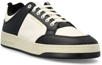 SL/61 BLACK/WHITE LEATHER TRAINER