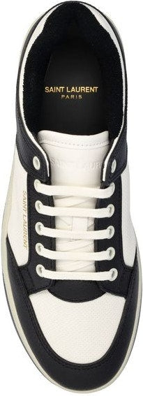 SL/61 BLACK/WHITE LEATHER TRAINER