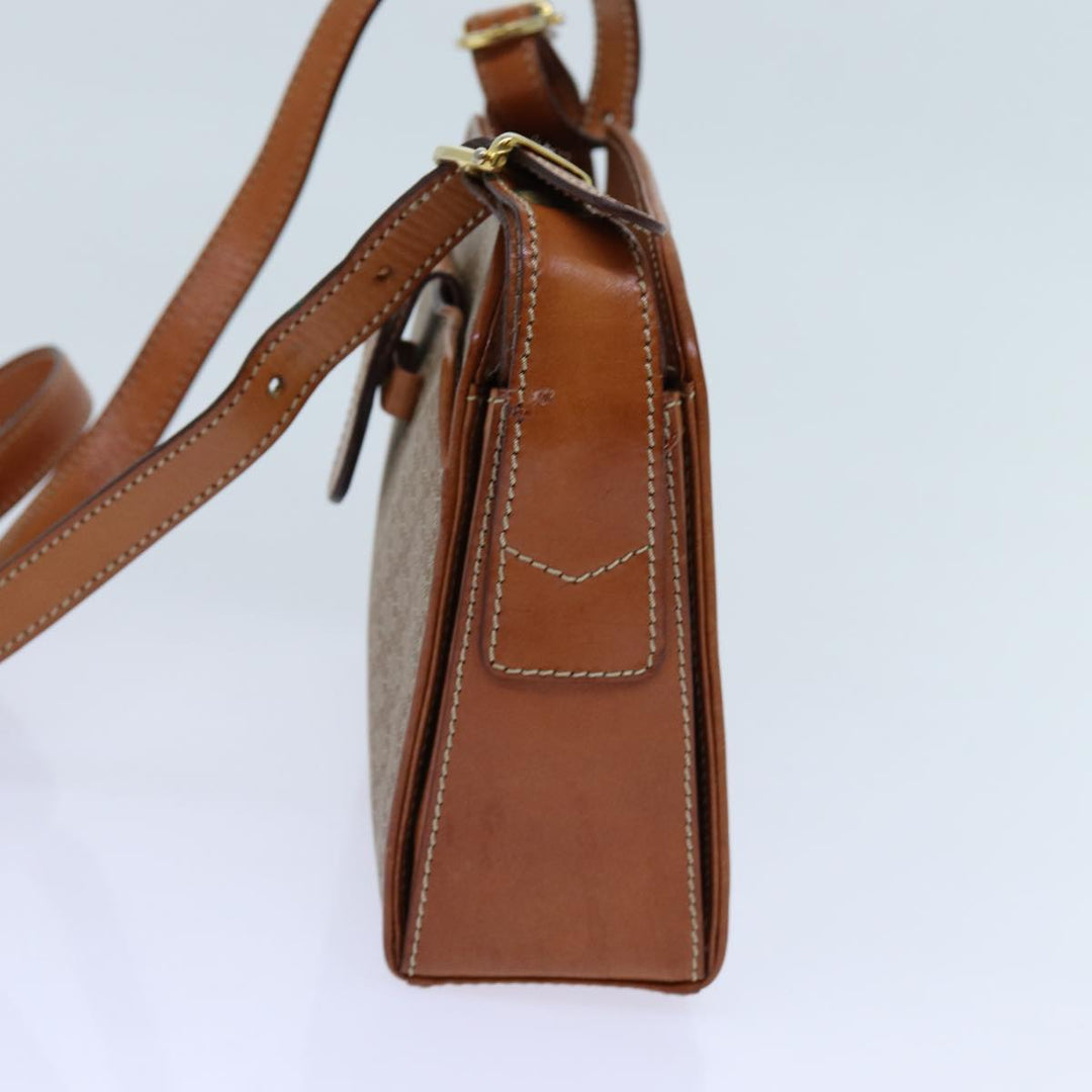 Celine Macadam Canvas Shoulder Bag Beige  71426