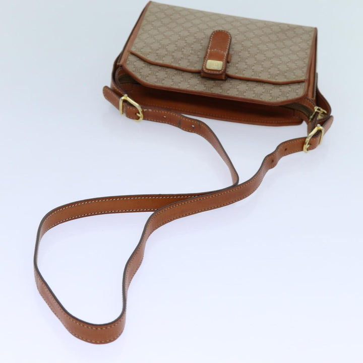 Celine Macadam Canvas Shoulder Bag Beige  71426