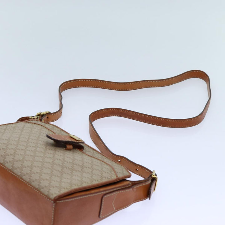 Celine Macadam Canvas Shoulder Bag Beige  71426