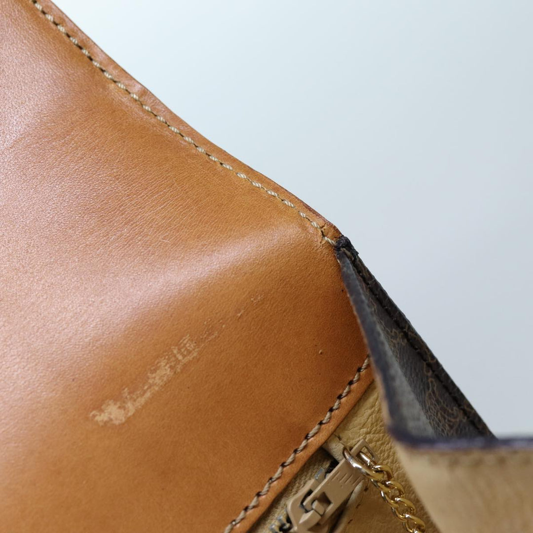 Celine Macadam Canvas Shoulder Bag PVC Brown Auth 71427