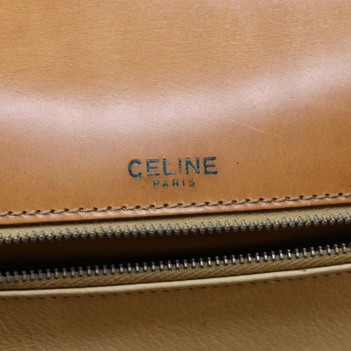 Celine Macadam Canvas Shoulder Bag PVC Brown Auth 71427