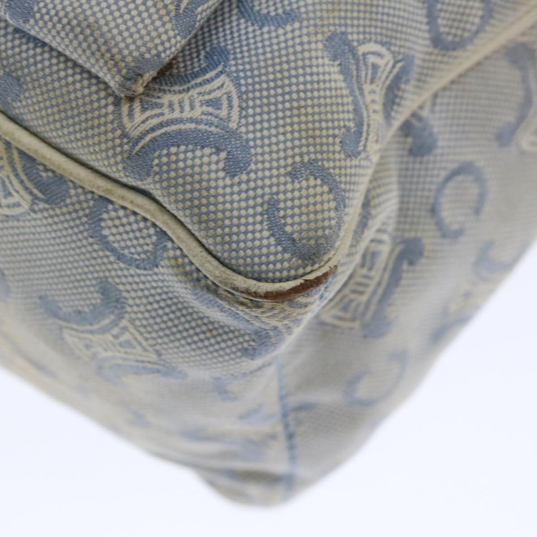 Celine C Macadam Canvas Hand Bag Light Blue Auth 71535