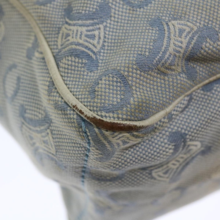Celine C Macadam Canvas Hand Bag Light Blue Auth 71535