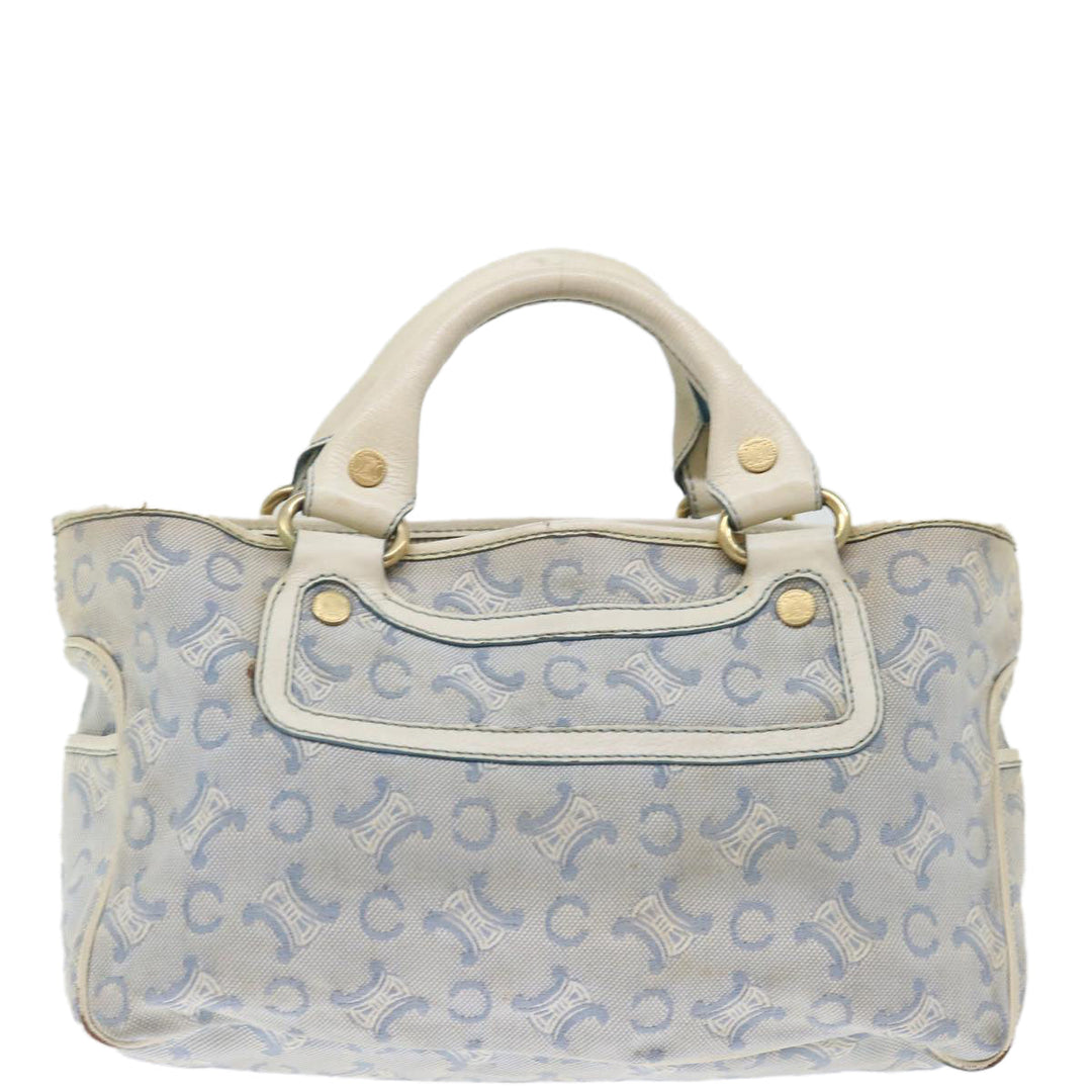 Celine C Macadam Canvas Hand Bag Light Blue Auth 71535