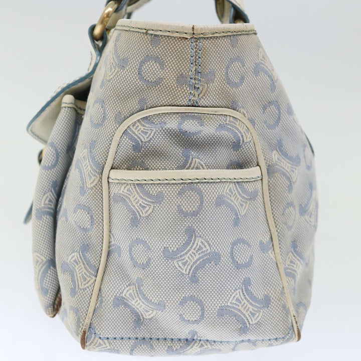Celine C Macadam Canvas Hand Bag Light Blue Auth 71535